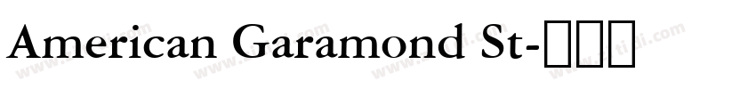 American Garamond St字体转换